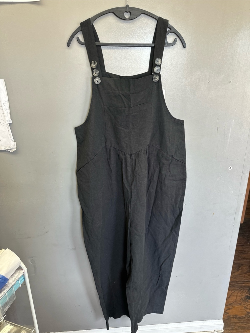 YesnoSpring/Summer  Solid Color Sleeveless Jumpsuit With Pockets, Black<<379>>>> - Picture 10 of 11